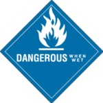 #DL5150 4 x 4&quot; Dangerous When
Wet - Hazard Class 4 Label
500/rl