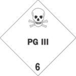 #DL5201 4 x 4&quot; PG III -
Hazard Class 6 Label 500/rl