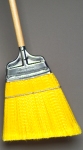 Upright broom yellow flagged
poly angler lg flare wood 
handle, 55&quot; handle