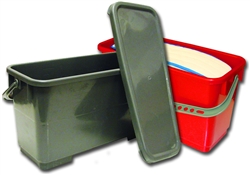 Gray microfiber recharging
bucket