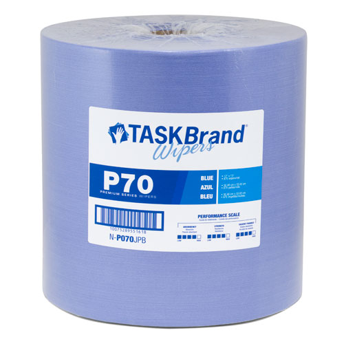 Taskbrand P70 Wiper 12&quot;x13&quot;
Jumbo Roll, Blue,
Polywrapped, 870/roll 1rl/cs