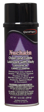Nuchain Chain and Cable
Lubricant with Moly 12/16
oz/cs