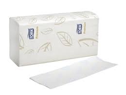 100297 Tork Premium Interfold Towel white w/printed leaf