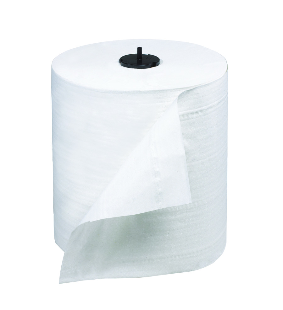 Soft Matic 7.7&quot; x 900&#39; White  Roll Towel, 1-Ply, 7.3&quot; 