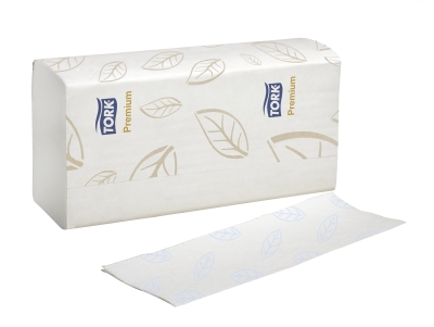 Tork Xpress Premium Soft
White w/leaf Multifold Towel
4-Panel 
32 pk/cs