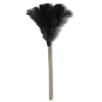 28&quot; Fetaher duster ostrich black 
