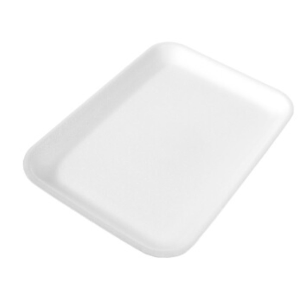 2S White foam tray 8.3 X 5.8 X 
0.5&quot;, 500/cs