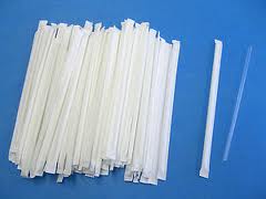 7.75&quot; clear, wrapped jumbo plastic straws 12000/cs