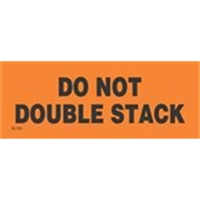 #DL1122 2 x 6&quot; Do Not Double
Stack (Orange/Black) Label 
500 labels