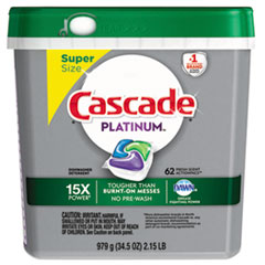 Cascade Platium ActionPacs,
Fresh Scent, 34.5 oz, 62/Bag,
3 Bags/Carton