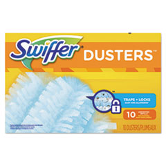 Swiffer Refill Dusters, Dust
Lock Fiber, Light Blue,
Unscented, 10/Box, 4
Box/Carton  For use with
Swiffer Duster Handle (sold
separately).