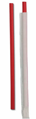 TGW4300  10.25&quot; Giant red straw wrapped 1200/cs